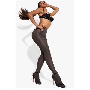 Sofsy Opaque Tights Pantyhose Italy Matte‎ High Waist Gray 40 Den Size 2-S New